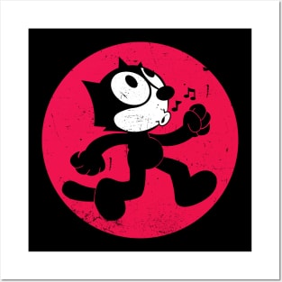 Felix The Cat Walking Whistle Posters and Art